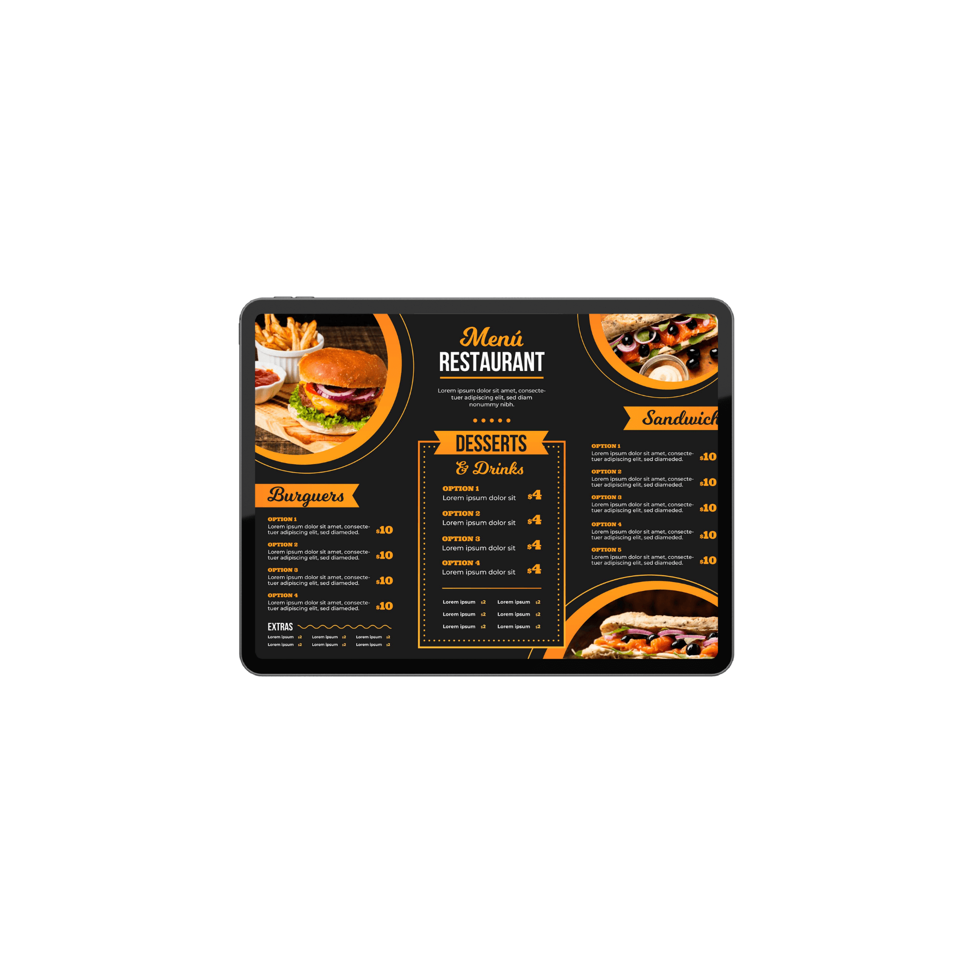 Tablet Menu
